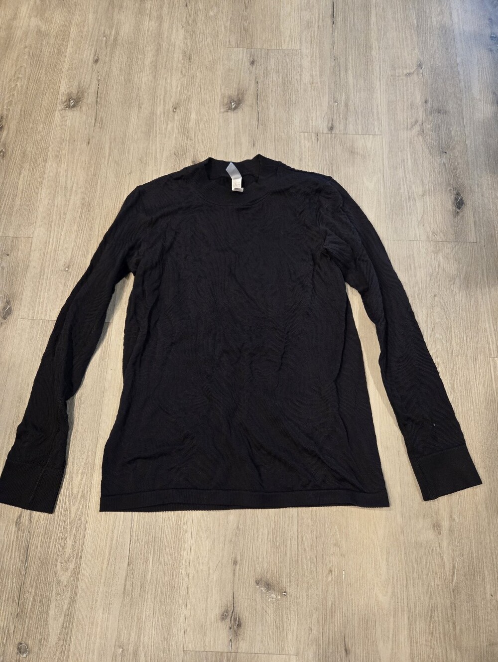 SPANX Long Sleeve Mock Neck Seamless Swirl Textured Sweater Sz 1X
